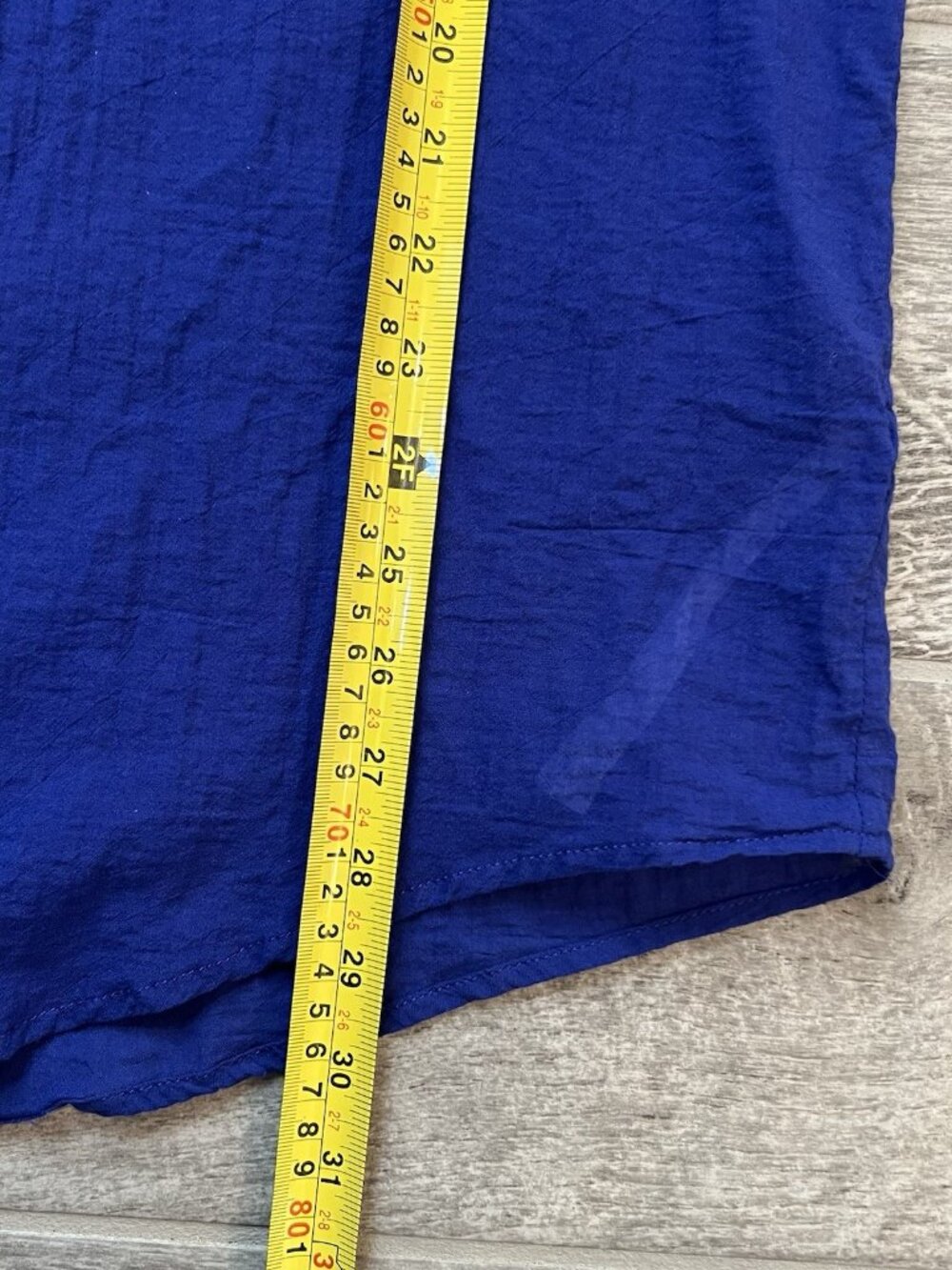 Fabletics Womens Cotton Voile Oversized Shirt Size Medium Button Up Admiral Blue - Picture 7 of 7